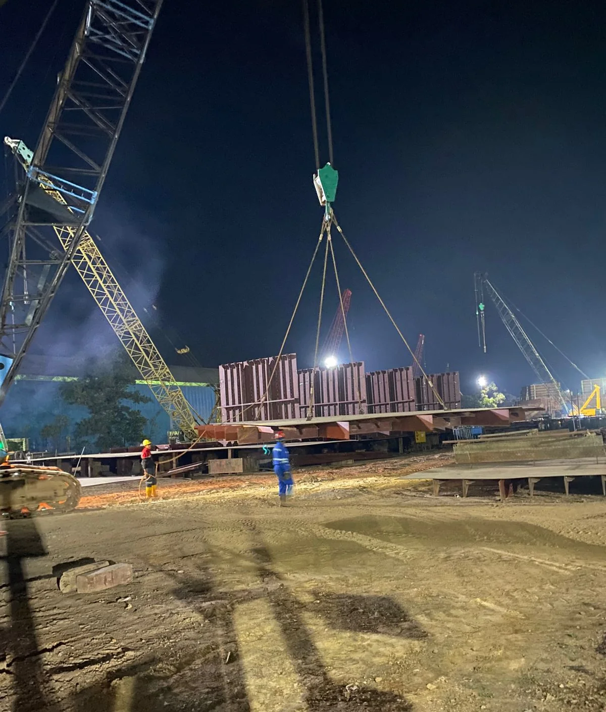 Night lifting operation